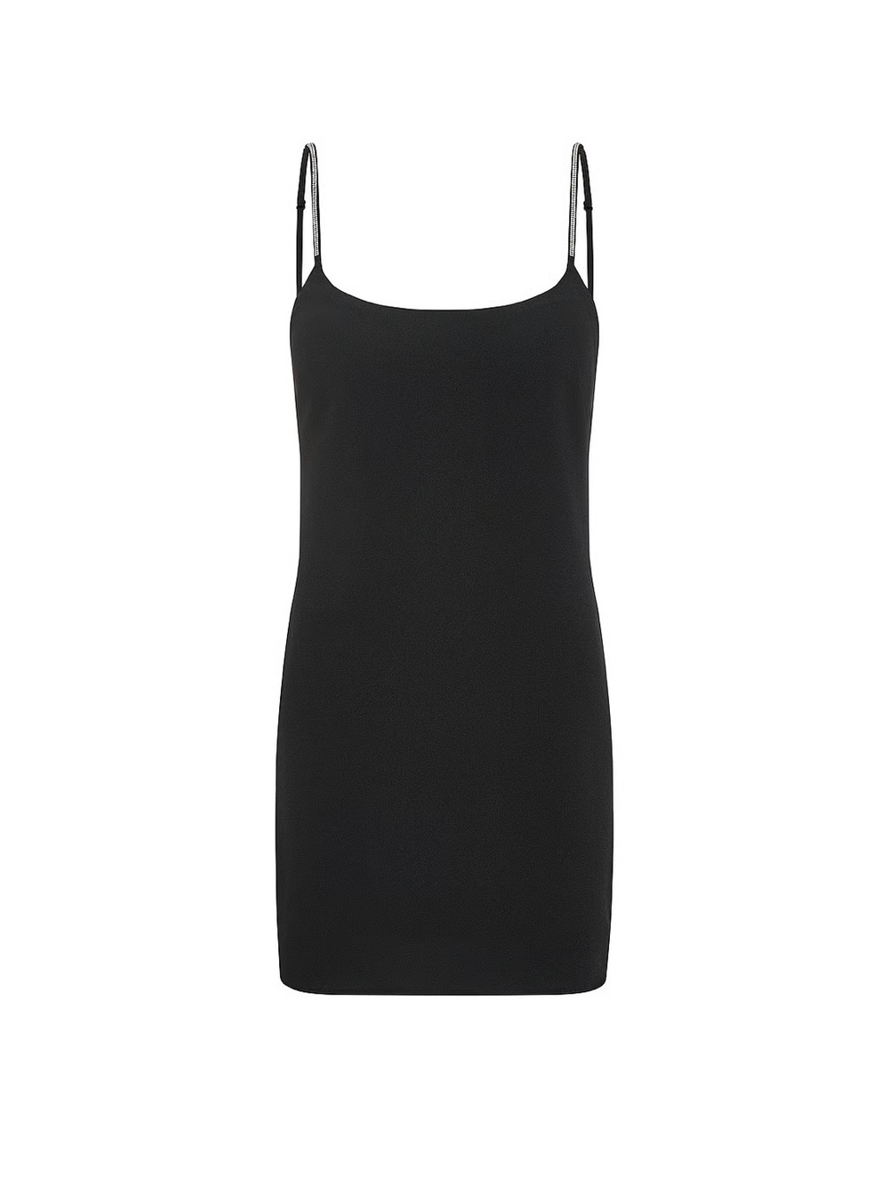 New, NWT, VERY SEXY Shine Strap Push-Up Short Slip Dress, size small, black